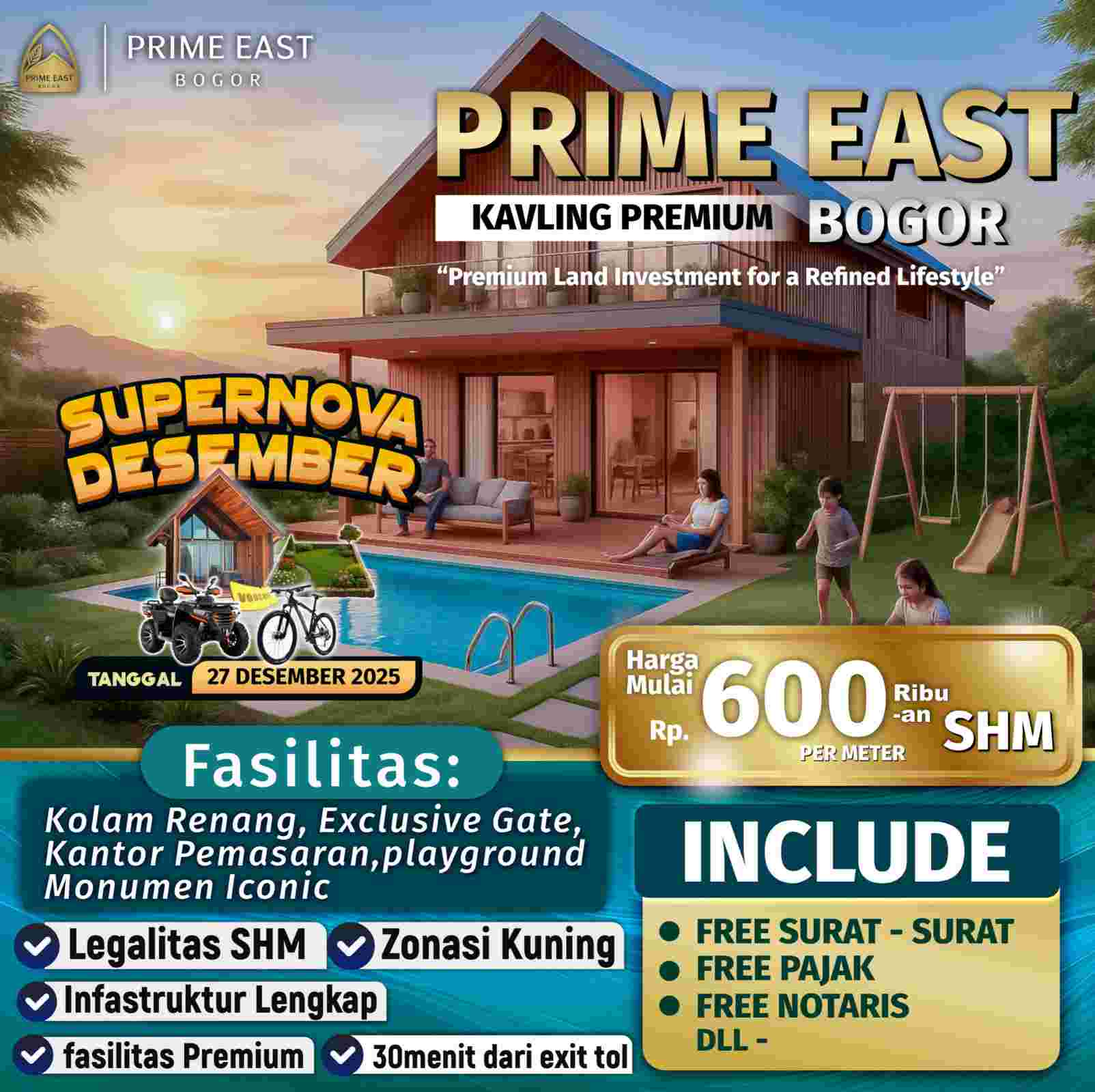 Tampak depan Prime East Bogor - Dekat Tol Citeureup